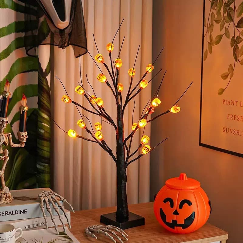 Halloween Pumpkin-Shape Living Room Party Night Light